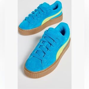 New PUMA Women's Creeper Fenty Sneakers size 8 blue